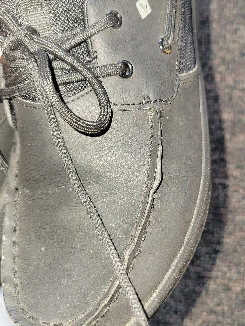 🛑Sperry Men's Black Boat Shoes with Lace-Up Detail
